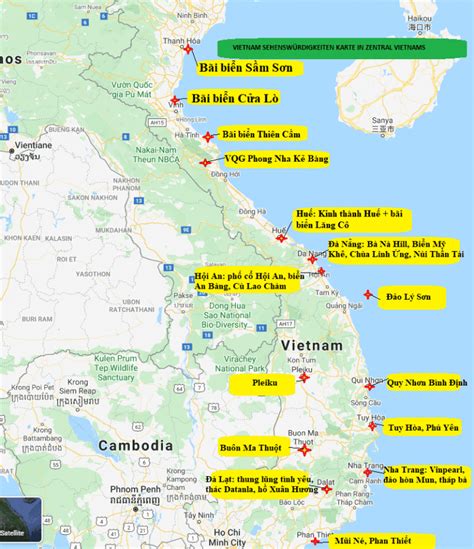 vietnam karte sehenswürdigkeiten